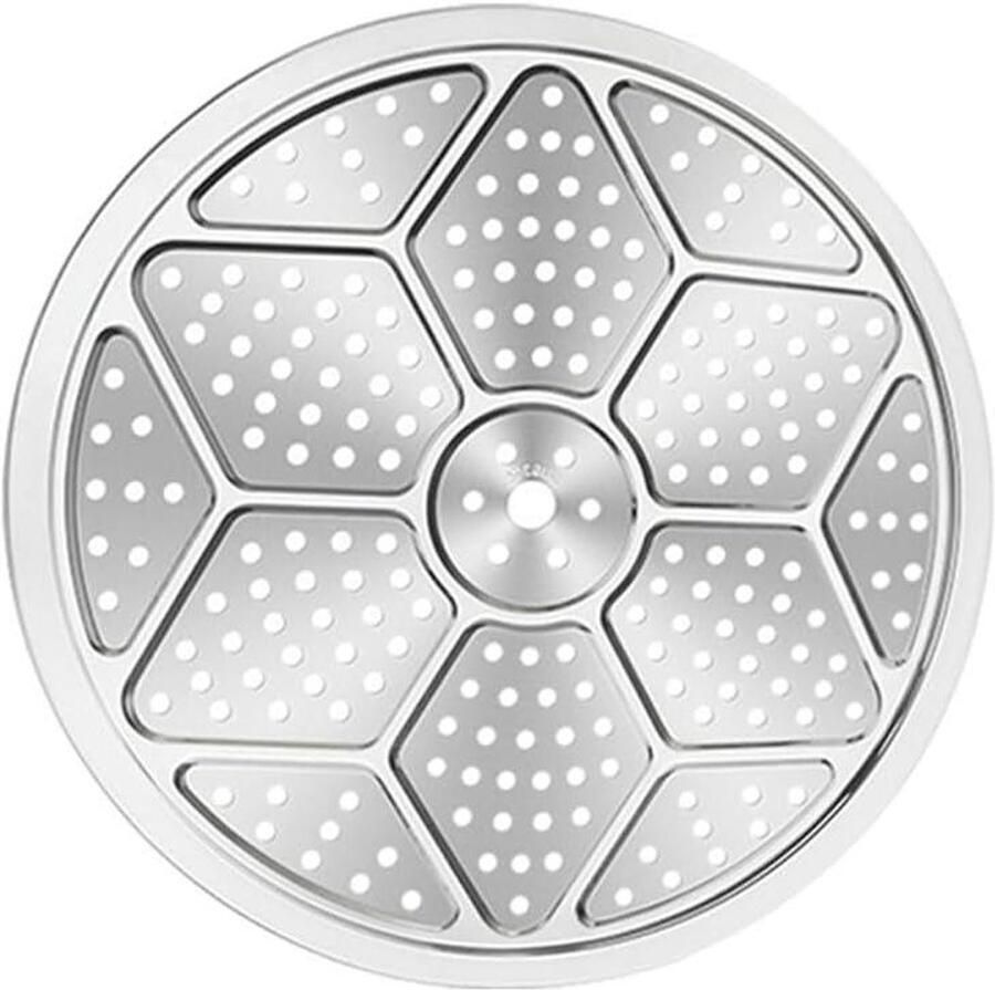 Ronde Stoombak Stoommand RVS Gezond Koken Gelijkmatige Stoom 31 cm Diameter Zilver