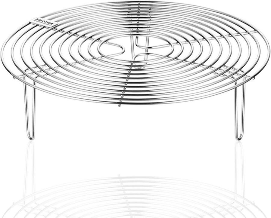 Ronde stoommand Keuken inzetstuk Gezond koken Roestvrij staal 20 cm Zilver