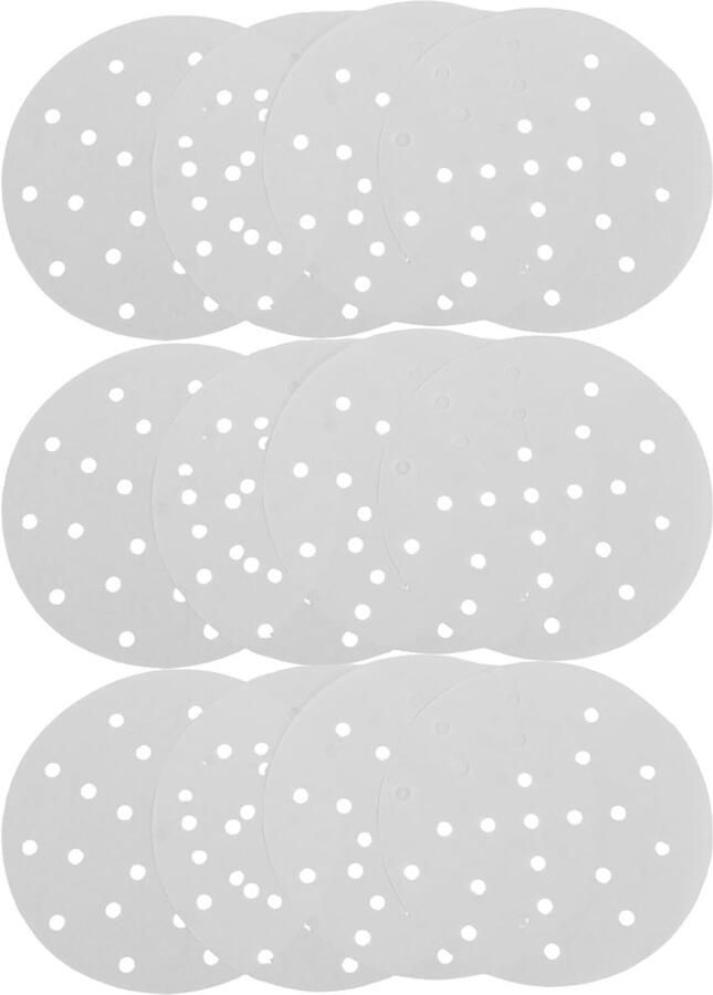 Ronde Stoommand Liners Papieren Mats Gelijkmatig Koken Met Stoomcirculatie 15.2 cm Wit