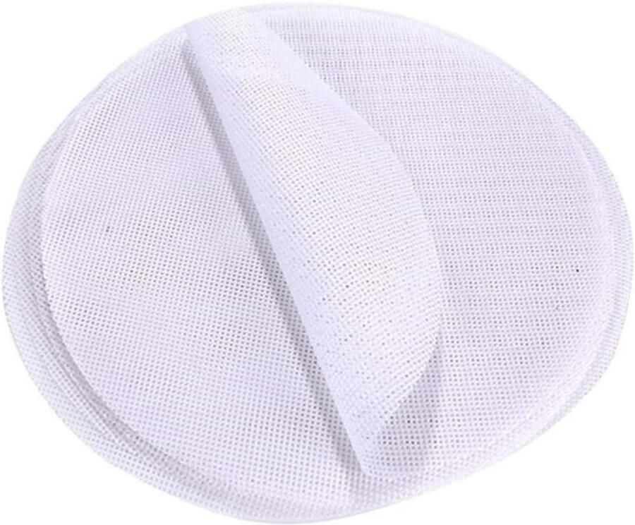 Ronde Stoompads Bakmatten Siliconen Dim Sum Maken Herbruikbaar Antiaanbak 20 Stuks 18 Cm Wit
