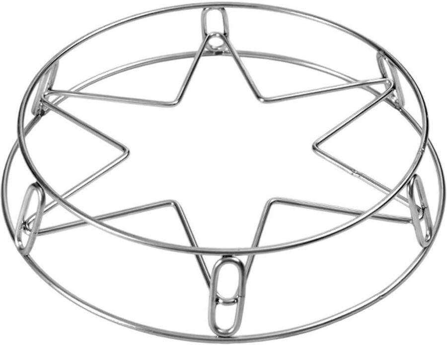 Ronde Stoompan Afkoelrooster Wokrek Koken en Stomen Dubbellaagse Structuur 26 cm Diameter Zilver