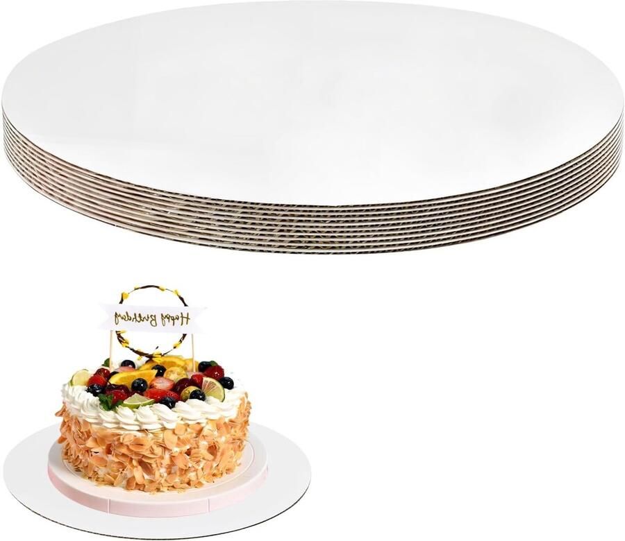 Ronde Taartplank voor Gebak 10 Stuks Herbruikbare Cake Mat voor Bruiloften Verjaardagen en Feestjes Ideaal voor Taarten en Desserts