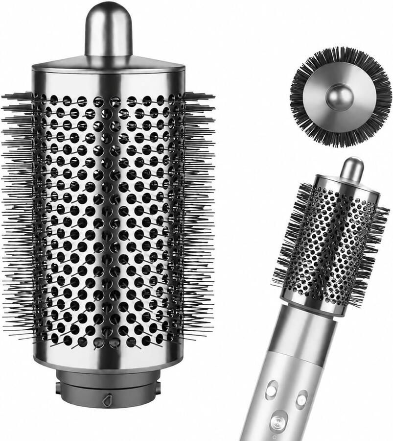 Ronde volumeborstel voor Airwrap HS01 HS05 HS08 voor slap plat haar met lange fijne borstelharen voor meer volume zilver