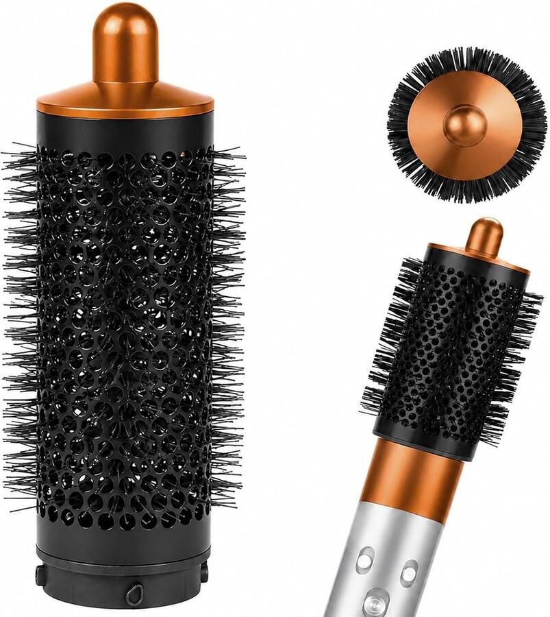 Ronde volumeborstel voor Airwrap HS01 HS05 HS08 voor slap plat haar met lange fijne borstelharen voor meer volume goud