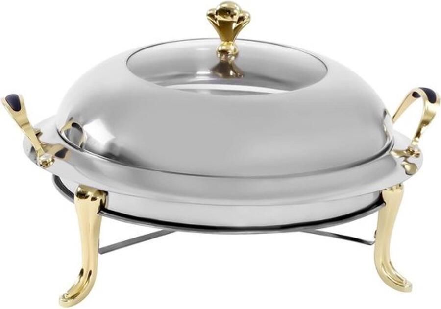 Ronde warmhoudcontainer RVS 3 liter voor buffet en catering