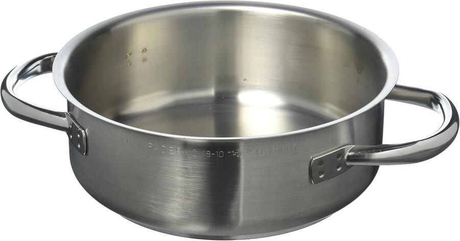 Rondeau pan Kookpan Snel koken Thermo-radiant bodem 4.8 liter Zilver
