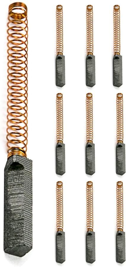 Ronte Motor koolborstels voor Voedselmixer 10 stuks Geschikt voor KitchenAid Mixer Afmetingen 6x6x25mm