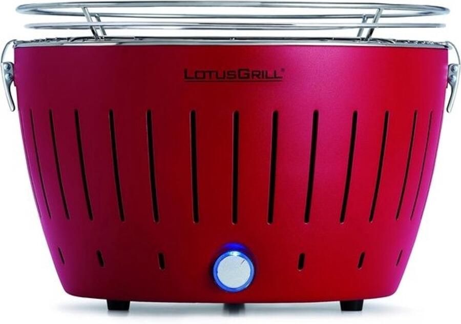 Rookarme Houtskoolgrill Tafelgrill Compact Balkon Terras Boot Snel Houtskool Grillen Ø 32cm 3.7kg Vurrood