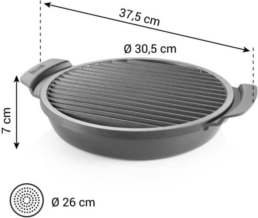 Rookvrije Grillpan met Antiaanbaklaag PREMIUM Line - Foto 2