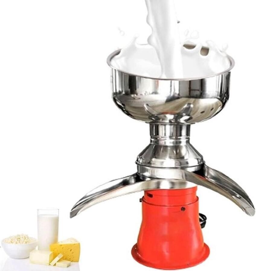 Roomafscheider Elektrisch Melk Separator Verse Room Maken 5 Liter Kom 48x32x23 cm Zilverkleurig