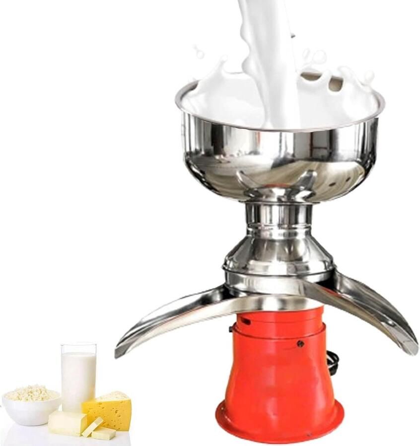 Roomafscheider Elektrisch Melk Separator Verse Room Maken 5 Liter Kom 48x32x23 cm Zilverkleurig