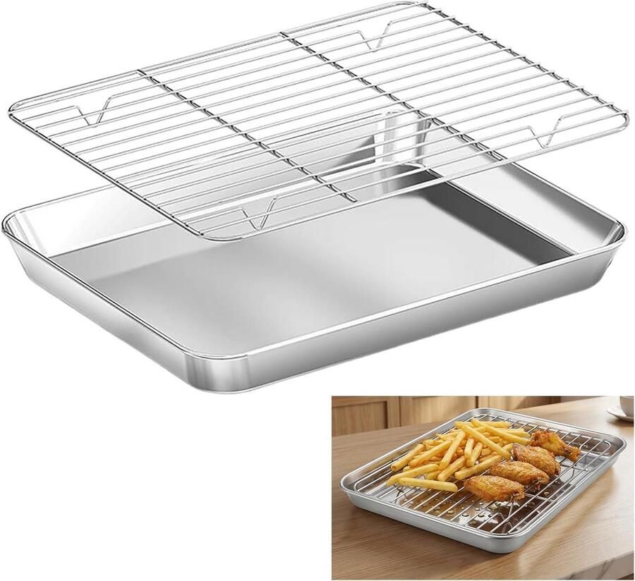Rooster- en Bakvormset van Roestvrij Staal voor Oven en Koelen