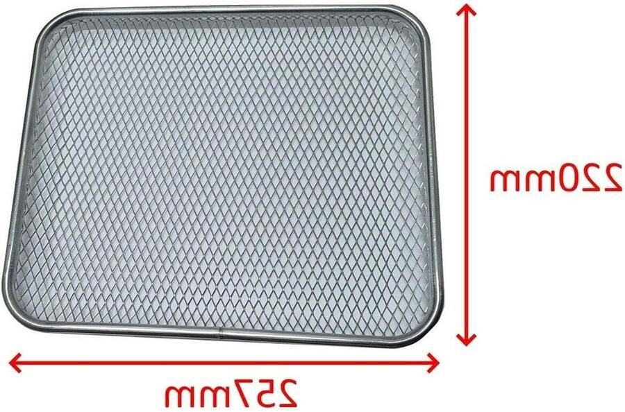 Rooster Oven Bakplaat Accessoire Airfryer Gebruik Roestvrij Staal 25.7 x 22 cm Zilver