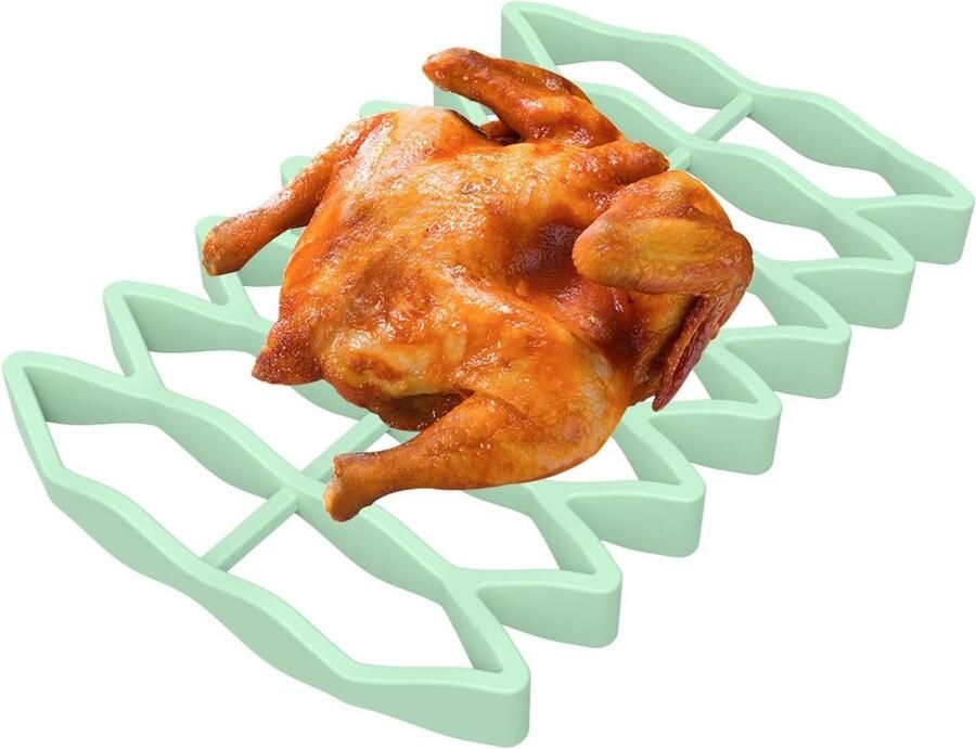 Rooster Oven Bakrek Grill Perfect Garen Hittebestendig Silicone 23.5 cm Lichtgroen