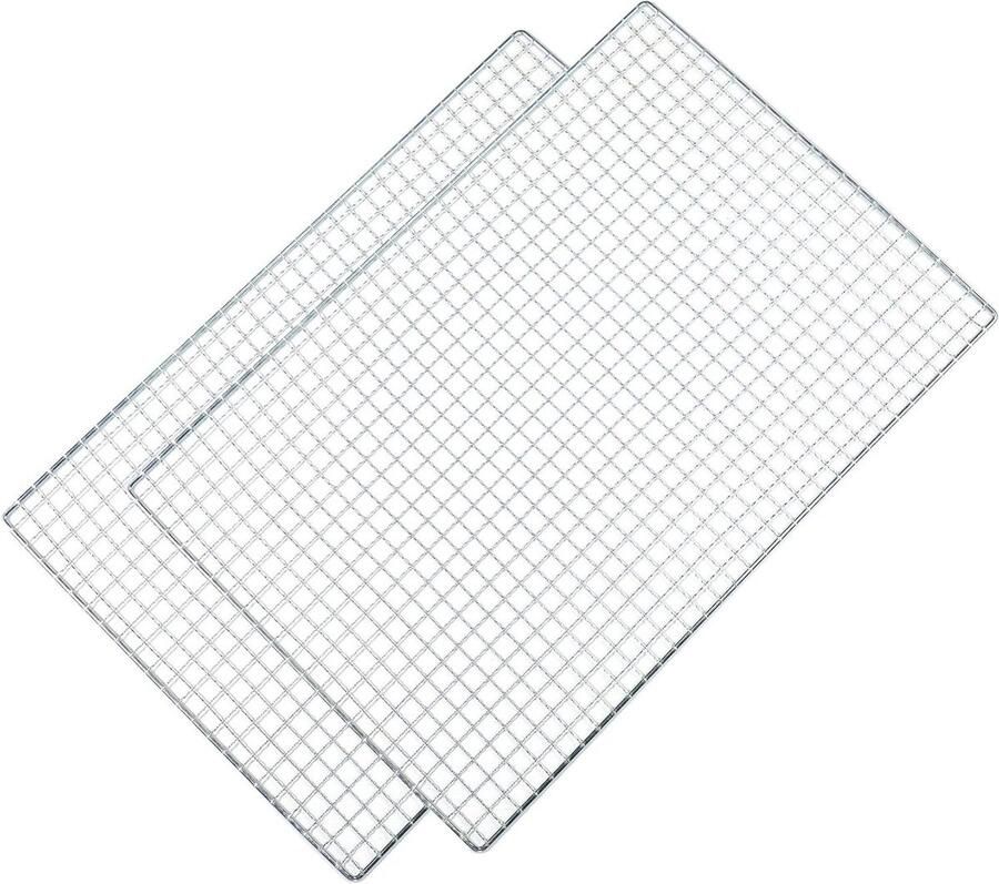 Rooster rekken Baknet grill Bakken en koelen Roestvrij staal 2 stuks 399 cm Zilver - Foto 1