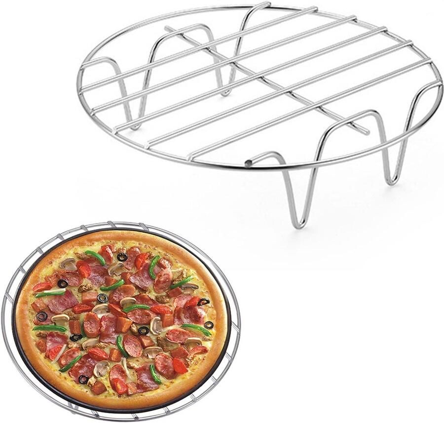 Bakrek RVS Grill rooster Oven bakken Vaatwasserbestendig 20 cm Zilver