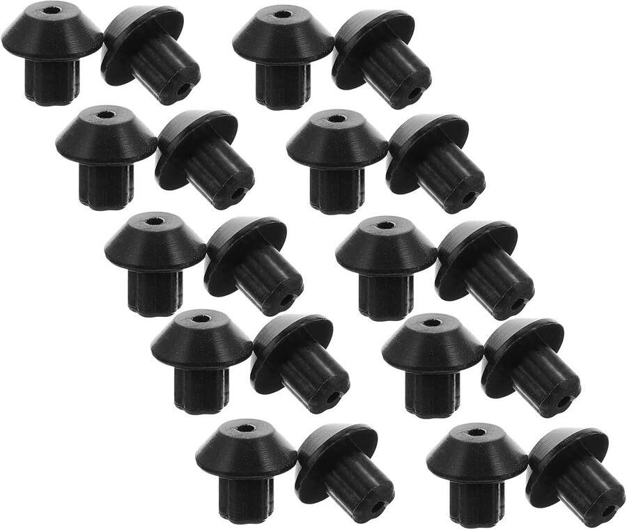 Roostervoetjes Gasfornuis Pannensteun Onderdelen Stabiel Koken Duurzaam Rubber Materiaal 1x1x0.9cm Zwart