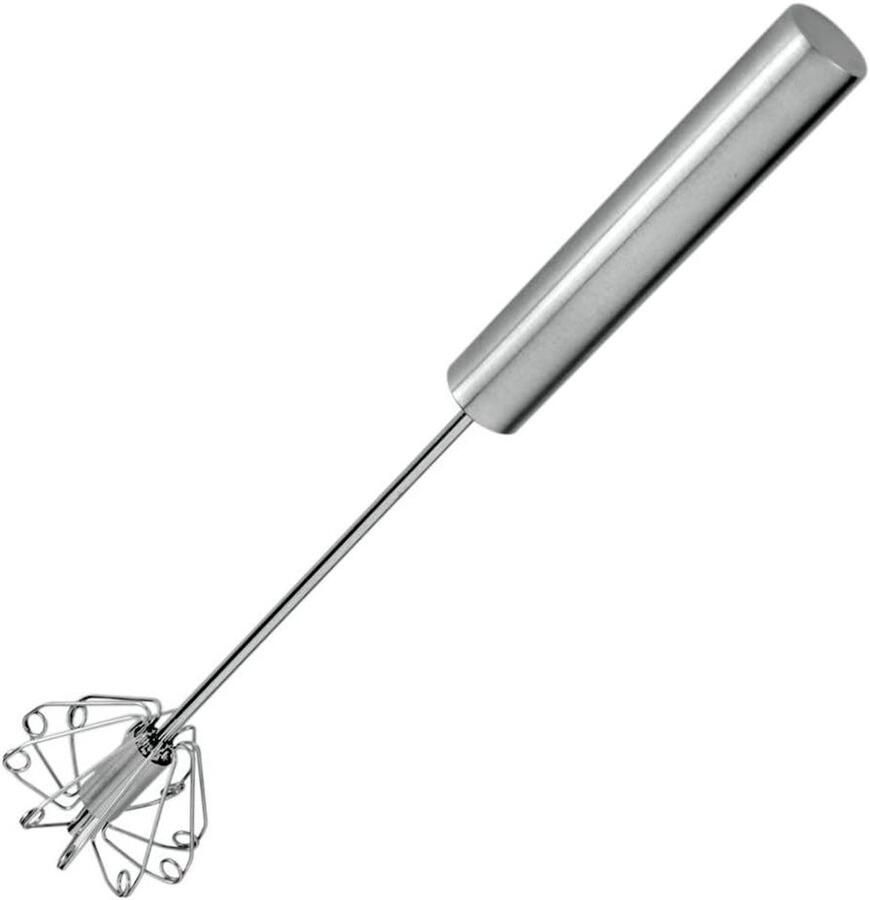 Roterende Garde Melkopschuimer Garde Snel Kloppen Automatische Draaiing 398 cm Zilver