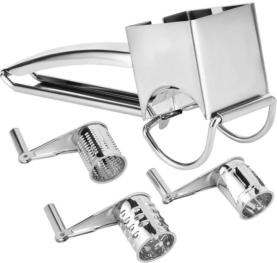 Roterende Kaasrasp Roestvrijstalen Groentesnijder Multifunctionele handmatige Roterende Trommelraster Snijmachine Kaassnijmachine Shredder Snijmachine