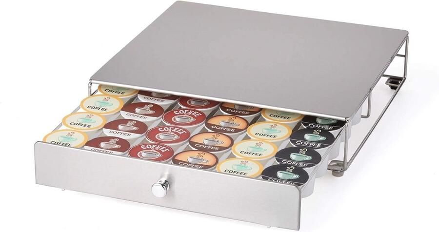 Roterende Onderzetter voor Koffiezetapparaat RVS Opbergmogelijkheid voor 36 K-Cups
