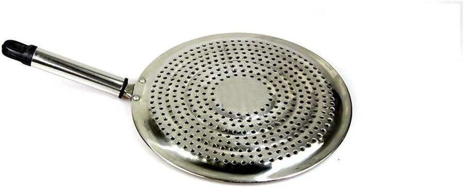 Roti Grill Papad Roaster Broodjes Roosteren Roestvrij Staal 20 cm Metallic
