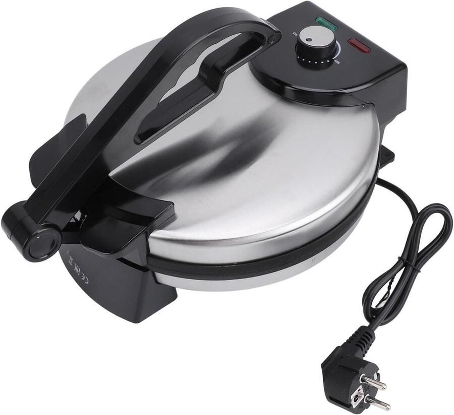 Roti Maker Apparaat Chapati Snelle Maaltijden Dubbelzijdig Verwarmd 36D x 28B x 21H cm Zwart