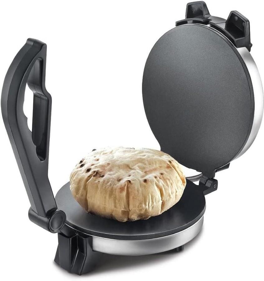 Roti Maker Chapati Maker Lekker Eten Maken 900 Watt Kracht 8 Inch Diameter Zilver