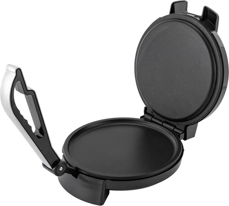 Roti Maker Platbrood Maker Snel Brood Bakken Dubbelzijdige Verwarming 26x34x20 cm Zwart Zilver