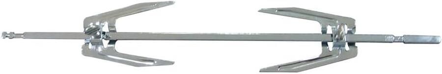 Rotisserie Accessoire Barbecue Spies Gelijkmatig Grillen Met Vorken 41 cm Lengte Zilver