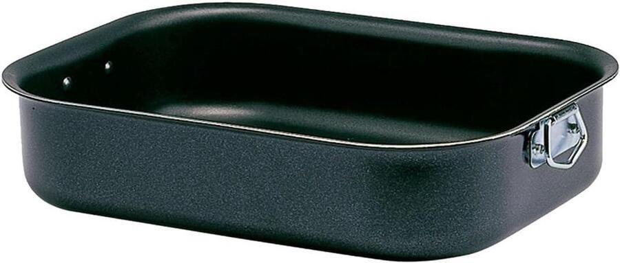 Koekenpan met deksel Braadpan Rotisserie Koken en braden Nikkelvrij anti-aanbaklaag 30x22 cm Multicolor