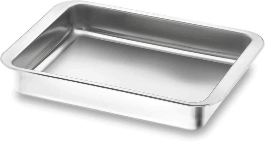 RVS Rotisserie Braadslede Oven Gerechten Bereiden Hoge Temperatuur Bestendig 35x26 cm Zilver