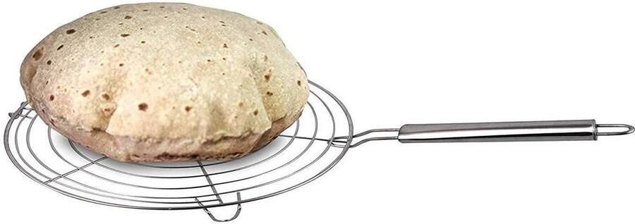 Round Shape Roasting Net Stainless Steel Wire Burner Chiken Grill Roti Grill Papad Grill Chapati Grill Roaster