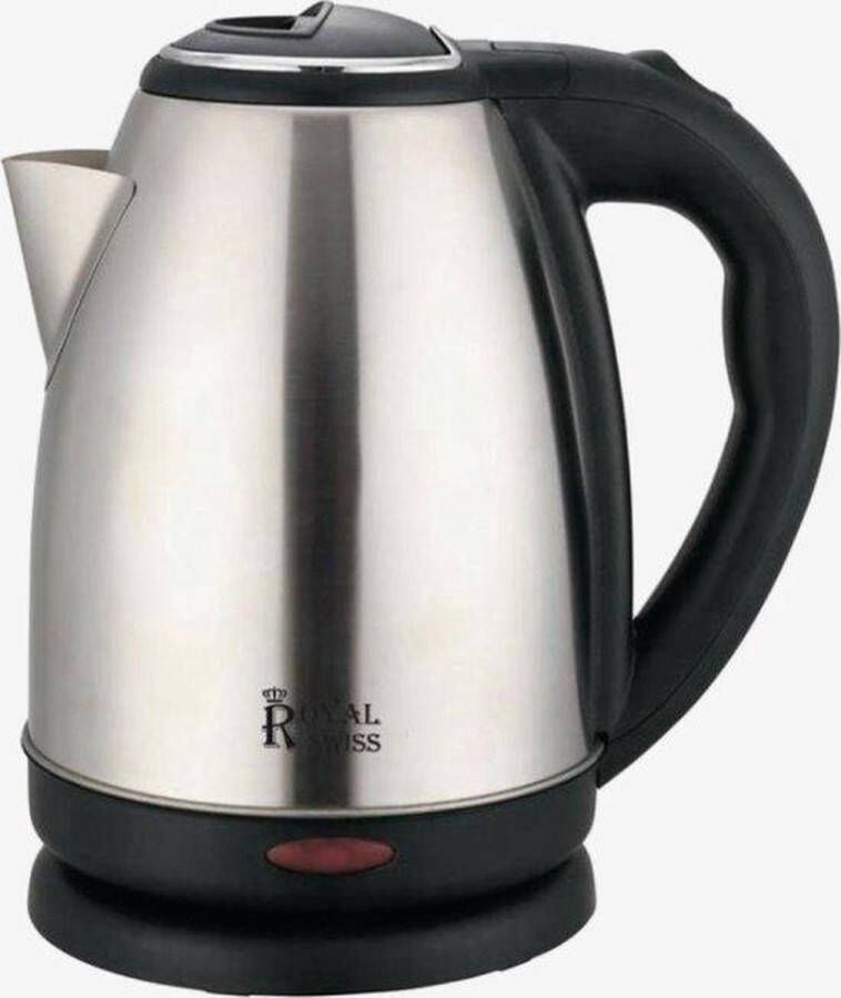 Royal Swiss waterkoker 360° rotatie 1.8 Liter 1500w Zilver