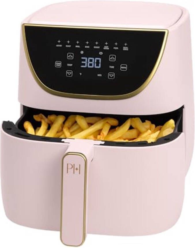 Roze Airfryer voor Gezond Koken met Digitale Touchscreen