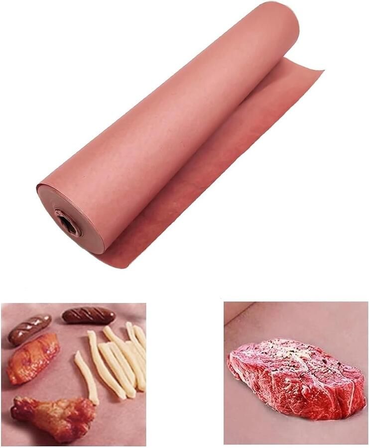 Roze Butcher Paper voor Grillen BBQ en Roken van Vlees en Vis Perfect voor Juicy Koken (42cm × 15m rol)