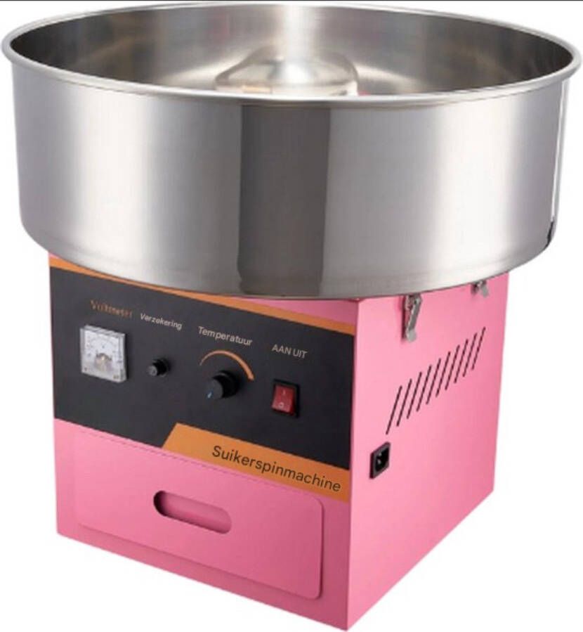 Roze Professionele Suikerspinmachine RVS Instelbaar Makkelijk in Gebruik