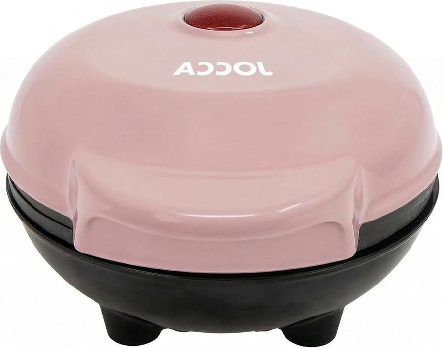 Roze wafelijzer Apparaat voor wafels Snelle wafels maken Antiaanbakplaten 12 cm plaat Pastelroze