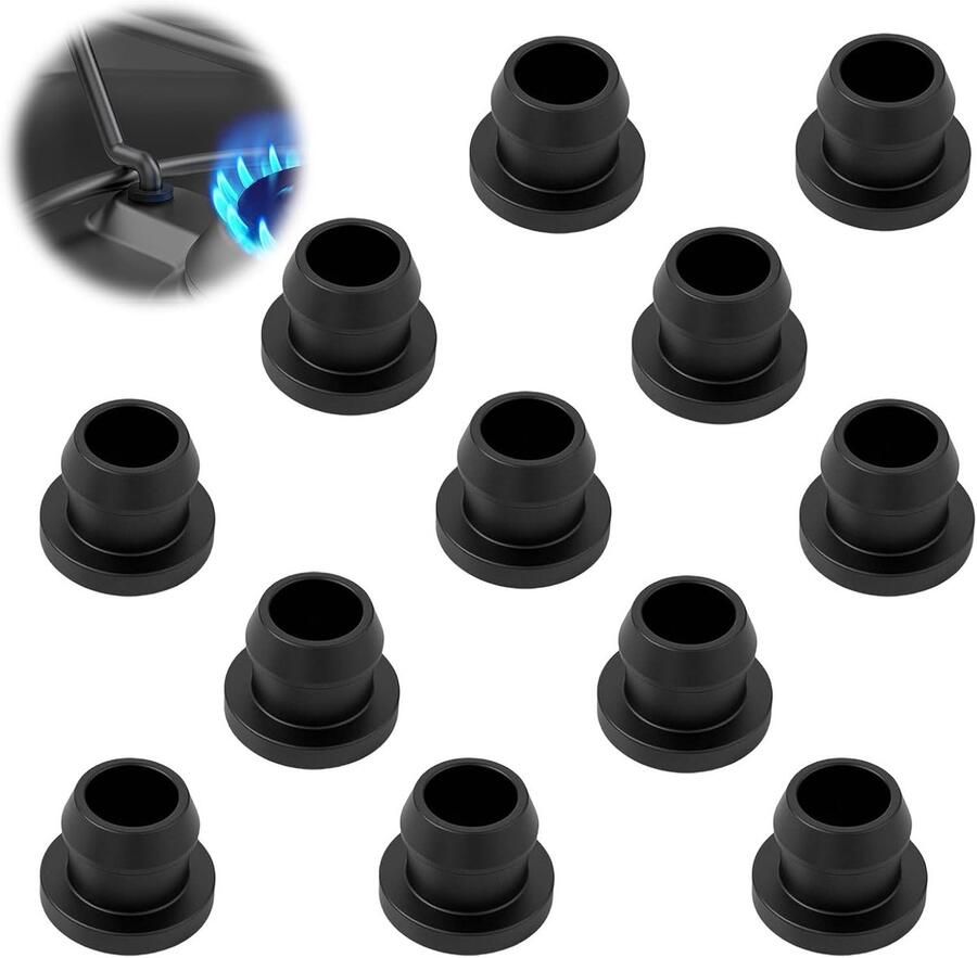 Rubber Doorvoeren Set Pannendrager Rubbers Camper Kookplaat Beschermt Tegen Slijtage 12 Stuks Zwart