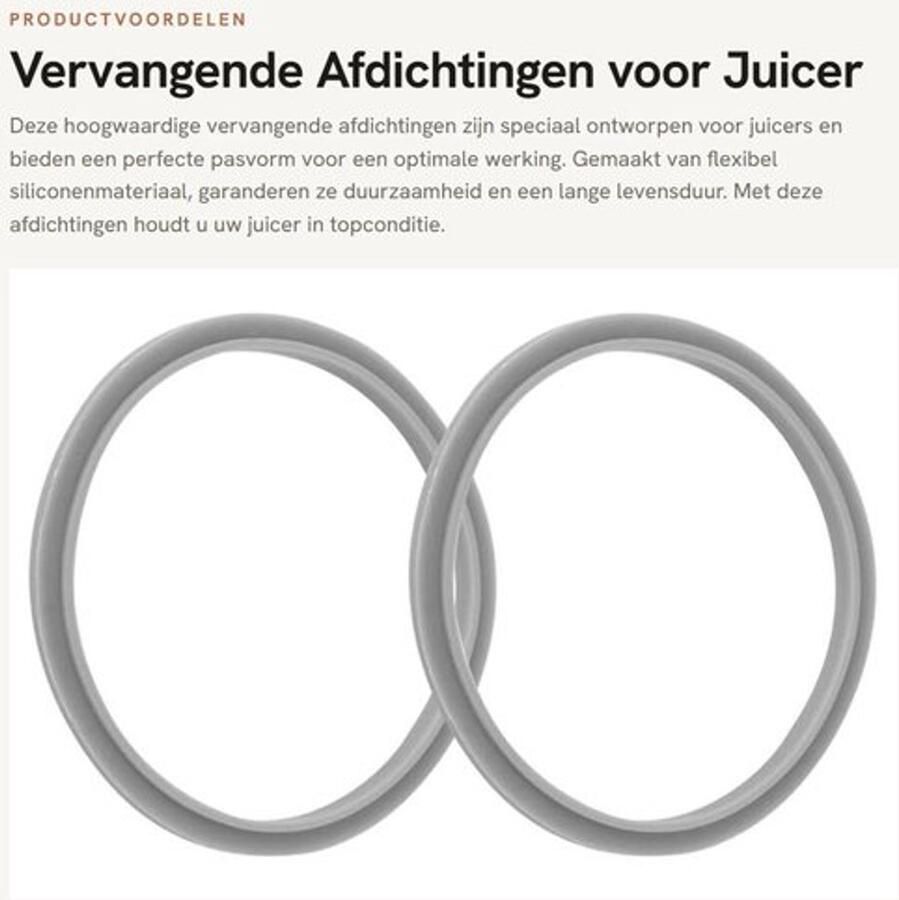 Rubberafdichting Flexibel Siliconenmateriaal Vervangende Afdichtingen Geschikt voor Nutri 900W Juicer Duurzaam Tevredenheidsgarantie Voorkomt Lekkage Juicerafdichting - Foto 2