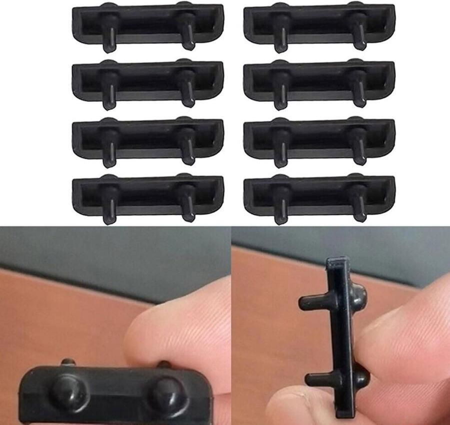 Rubberen Buffers Airfryer Beschermhoesjes Airfryer Krasvrij Bakken Hittebestendig Siliconen 3.25 cm Zwart