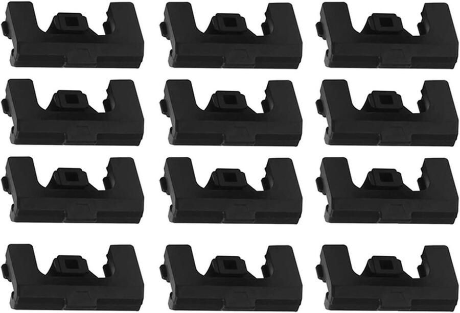 Rubberen Bumper Voetjes Beschermhoezen Grillplaat Airfryer Beschermen Hittebestendig Siliconen 3.1x1.5x0.7 cm Zwart