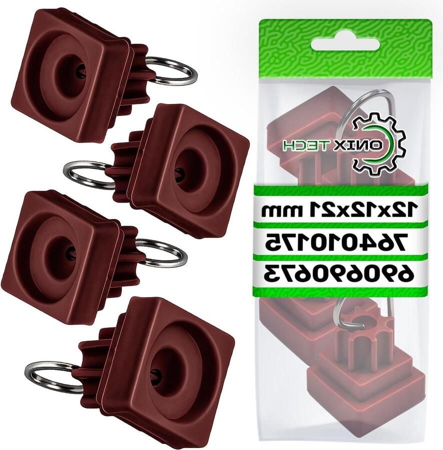 Rubberen Voetjes Gasfornuis Onderdelen Fornuis Stabiliteit Verhogen Hittebestendig Rubber 12 x 12 x 21 mm Rood
