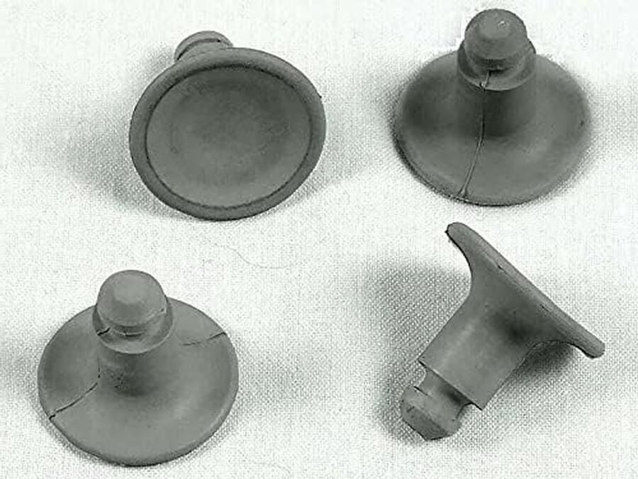 Rubberen Voetjes Keukenmachine Onderdelen Apparaat Stabiliseren Origineel Reserveonderdeel 4 stuks Zwart