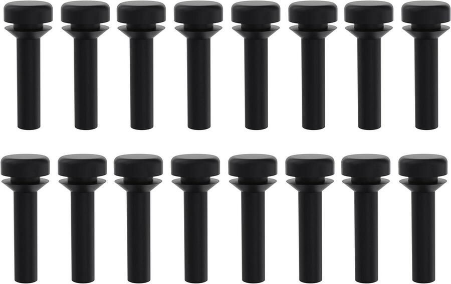 Rubberen Voetjes Roosterbumpers Kookplaat Beschermen Kookplaat Zwart Rubber Materiaal 16 stuks Zwart