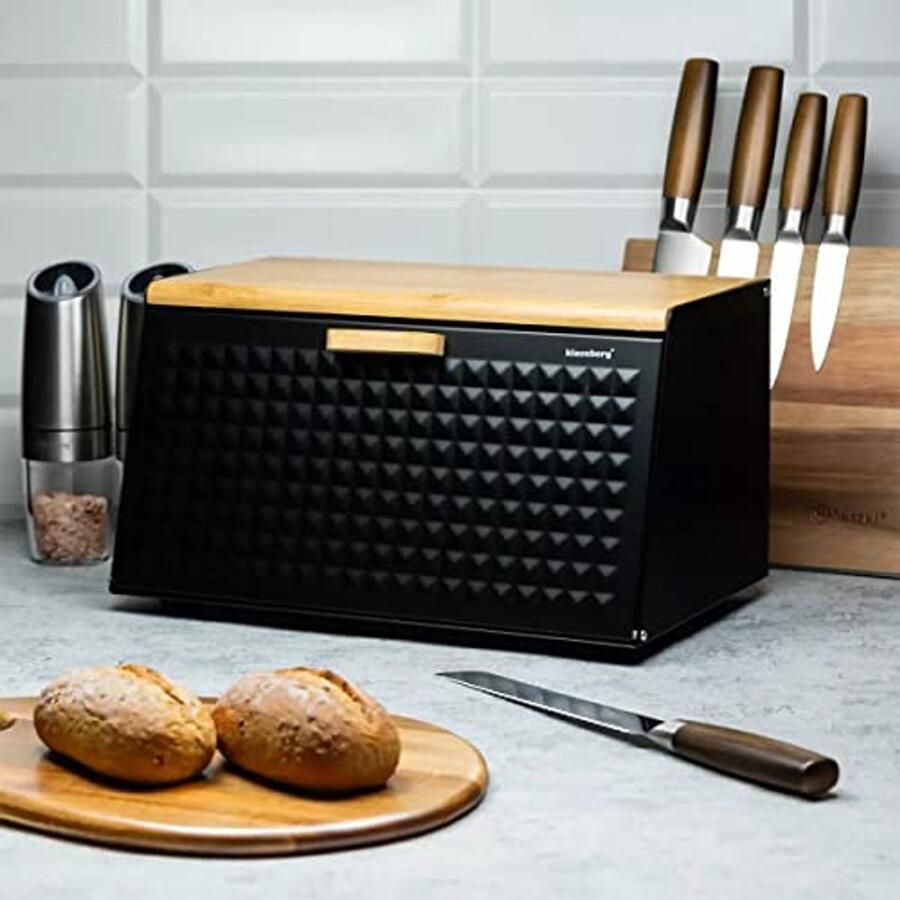 Ruime Broodtrommel van Bamboe en Roestvrij Staal Elegant en Praktisch