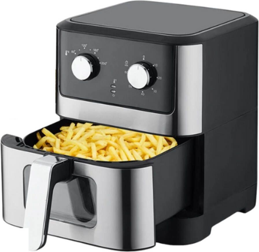 Rustive Airfryer Elektrische Luchtfriteuse 6L Capaciteit 1500W 220-240V 360 Graden Olievrij Convectie Oven