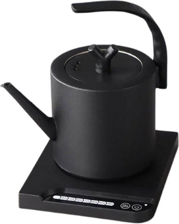 Rustive Waterkoker Roestvrijstalen Koker Ketel 1000W 220V Draagbaar 1L Capaciteit Voor Koffie & Thee Zwart
