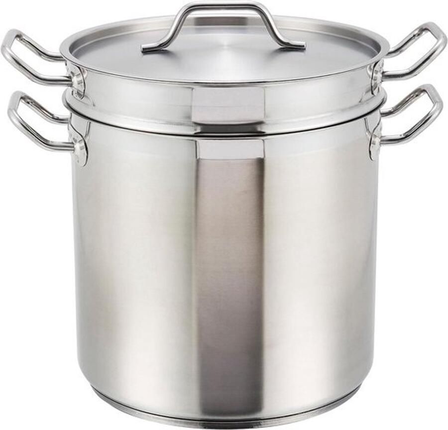 RVS 8 Quart Stoompan en Pastapan met Deksel