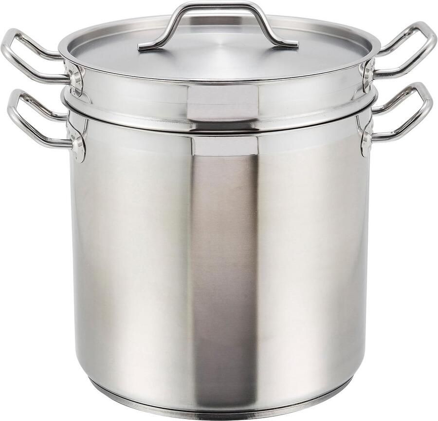 RVS 8 Quart Stoompan en Pastapan met Deksel