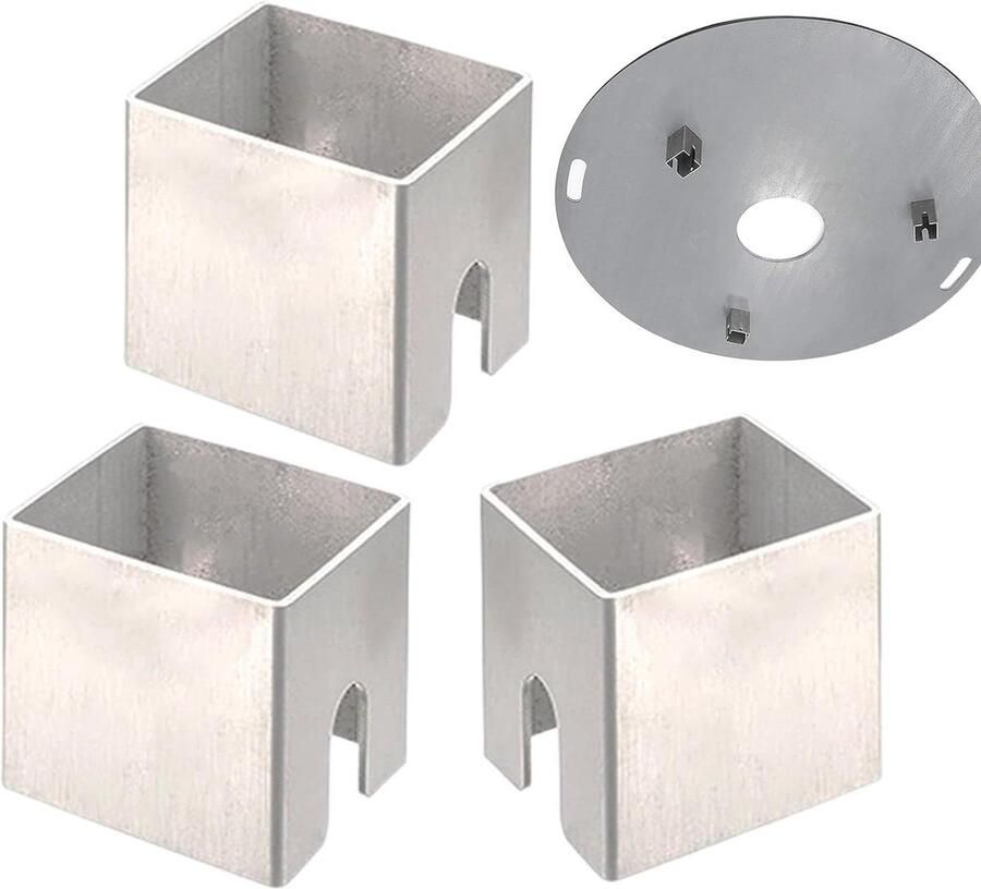RVS afstandhouders Metalen steunen Grill & hardware Vaatwasmachinebestendig 5x5x5 cm Zilver